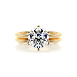 1.0 CT Round Solitaire CVD F/VS Diamond Bridal Ring Set 6