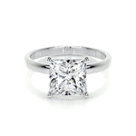 3.0 CT Princess Solitaire CVD F/VS2 Diamond Engagement Ring 10