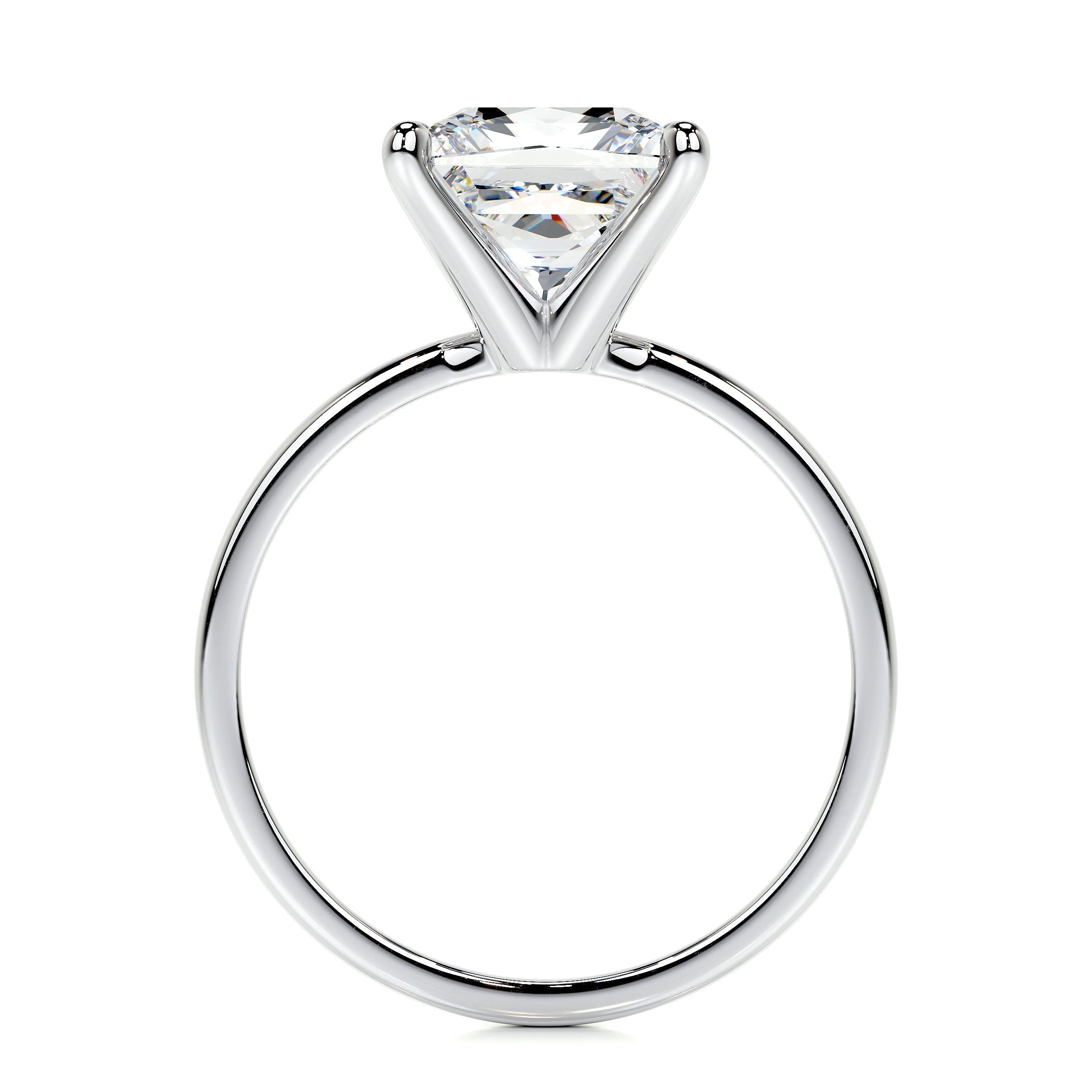 3.0 CT Princess Solitaire CVD F/VS2 Diamond Engagement Ring 4