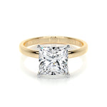 3.0 CT Princess Solitaire CVD F/VS2 Diamond Engagement Ring 6