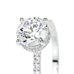 1.50 CT Round Hidden Halo CVD E/VS2 Diamond Engagement Ring 3