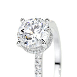 1.50 CT Round Hidden Halo CVD E/VS2 Diamond Engagement Ring 3