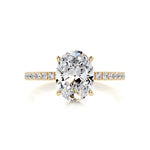 1.5 CT Oval Hidden Halo CVD D/VS2 Diamond Engagement Ring 7