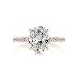 1.50 CT Oval Hidden Halo CVD D/VS2 Diamond Engagement Ring 12