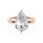 Pear Solitaire Lab Grown Diamond Engagement Ring