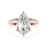 Pear Solitaire Lab Grown Diamond Engagement Ring