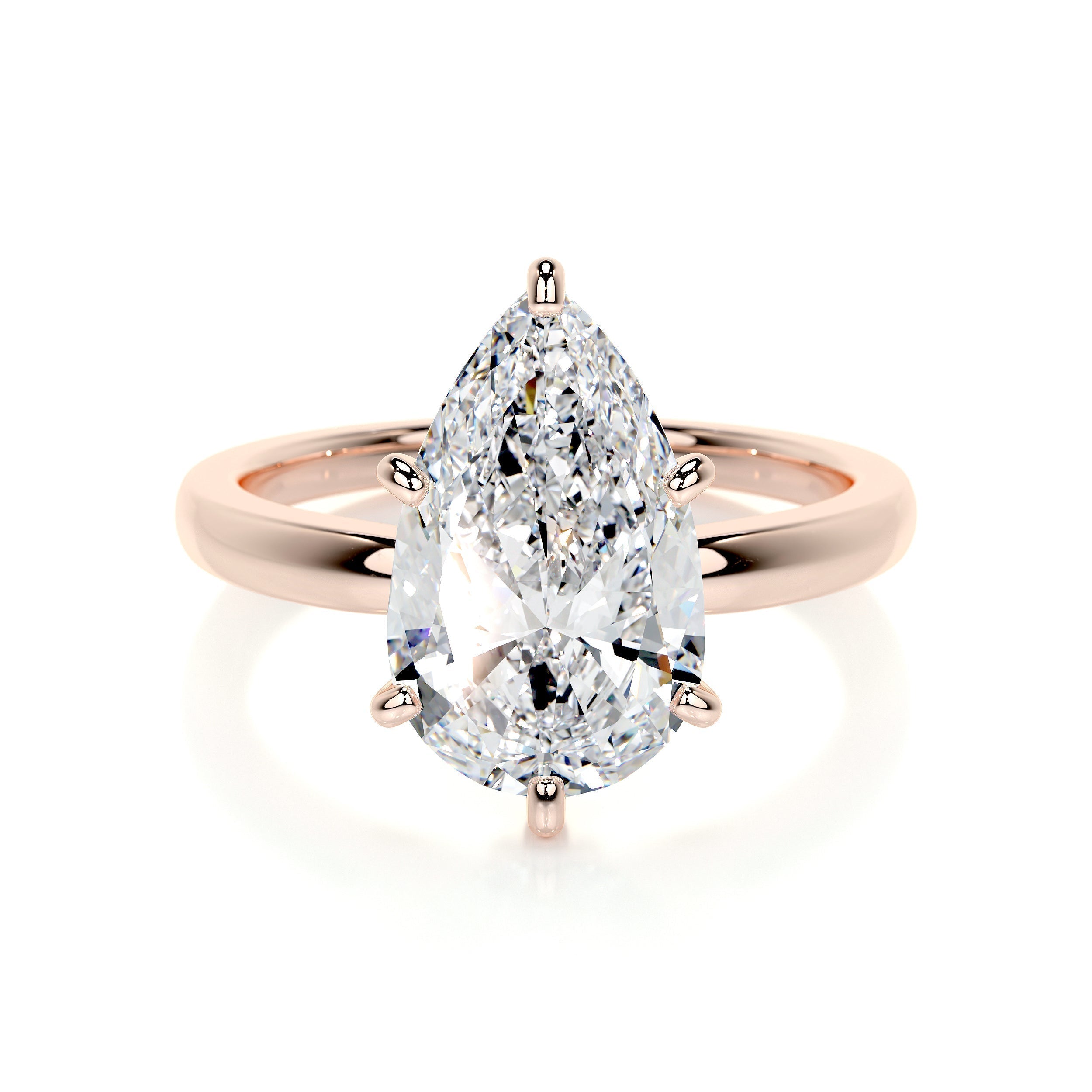 Pear Solitaire Lab Grown Diamond Engagement Ring