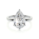Pear Solitaire Lab Grown Diamond Engagement Ring
