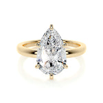 Pear Solitaire Lab Grown Diamond Engagement Ring