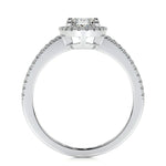0.90 CT Oval Halo CVD H/SI1 Diamond Engagement Ring 5