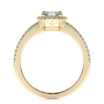 0.90 CT Oval Halo CVD H/SI1 Diamond Engagement Ring 16