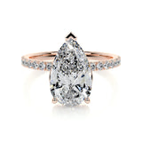 Pear Pave Lab Grown Diamond Engagement Ring