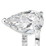 Pear Pave Lab Grown Diamond Engagement Ring