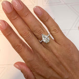 Pear Pave Lab Grown Diamond Engagement Ring