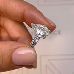 Pear Pave Lab Grown Diamond Engagement Ring
