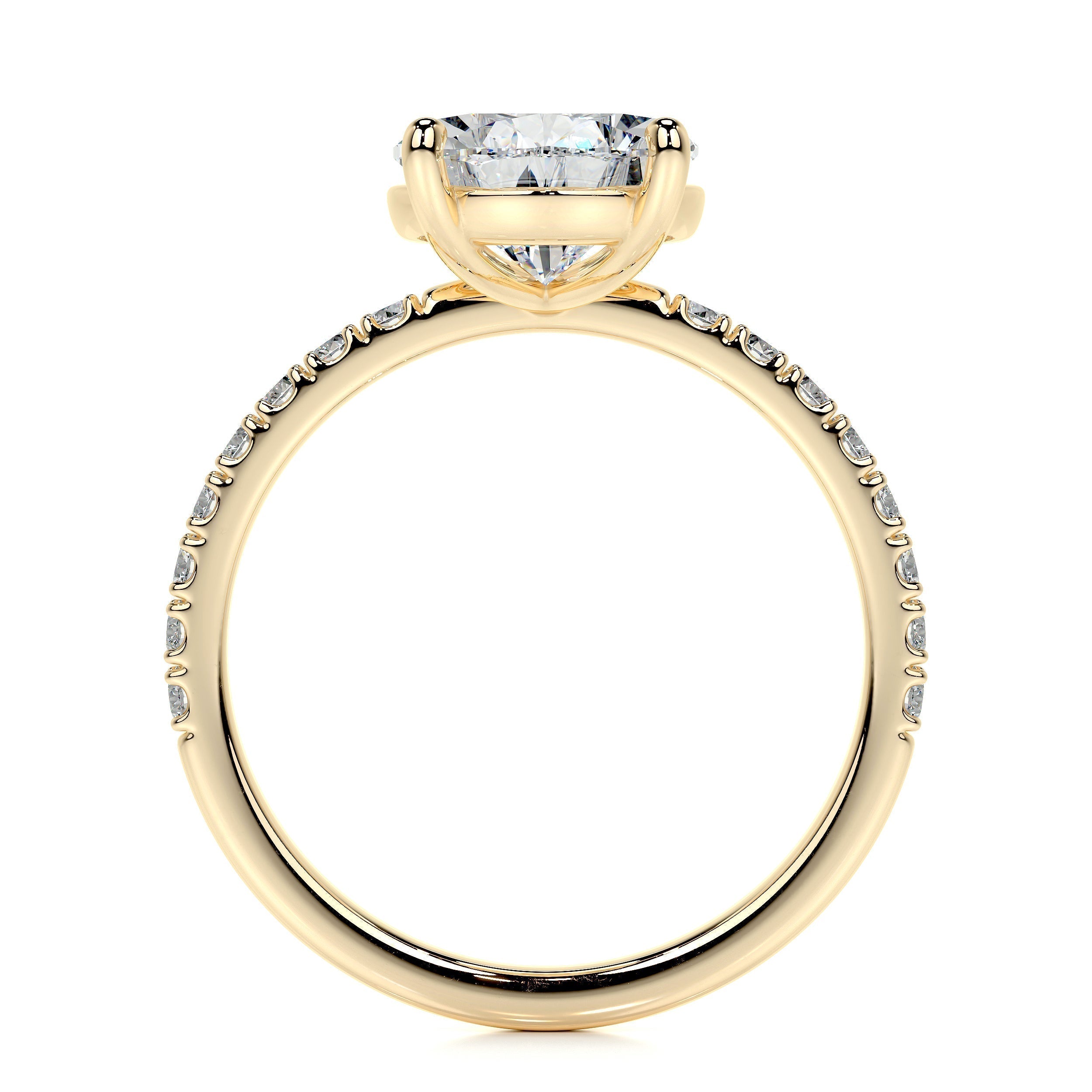 Pear Pave Lab Grown Diamond Engagement Ring