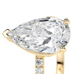 Pear Pave Lab Grown Diamond Engagement Ring