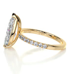 Pear Pave Lab Grown Diamond Engagement Ring