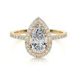 1.50 CT Pear Halo CVD F/VS2 Diamond Engagement Ring 8