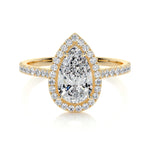 1.50 CT Pear Halo CVD F/VS2 Diamond Engagement Ring 8