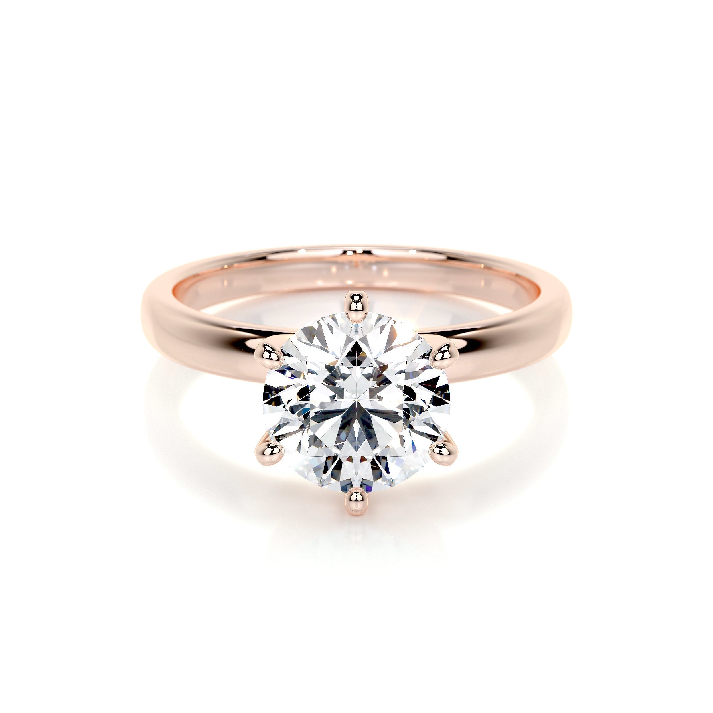 2.0 CT Round Solitaire CVD E/VS2 Diamond Engagement Ring 53
