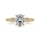 1.0 CT Oval Solitaire CVD F/SI1 Diamond Engagement Ring 7