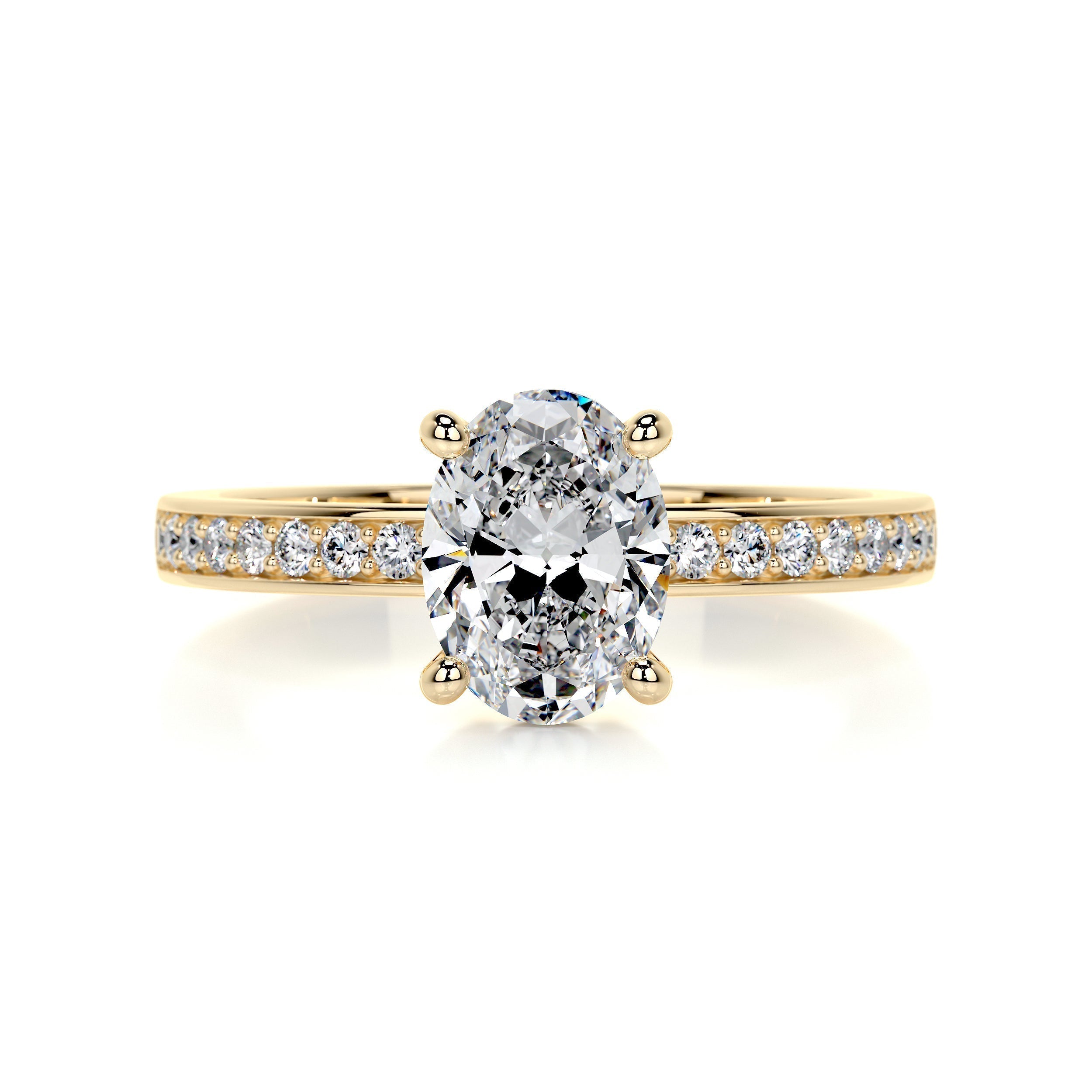 1.0 CT Oval Solitaire CVD F/SI1 Diamond Engagement Ring 7