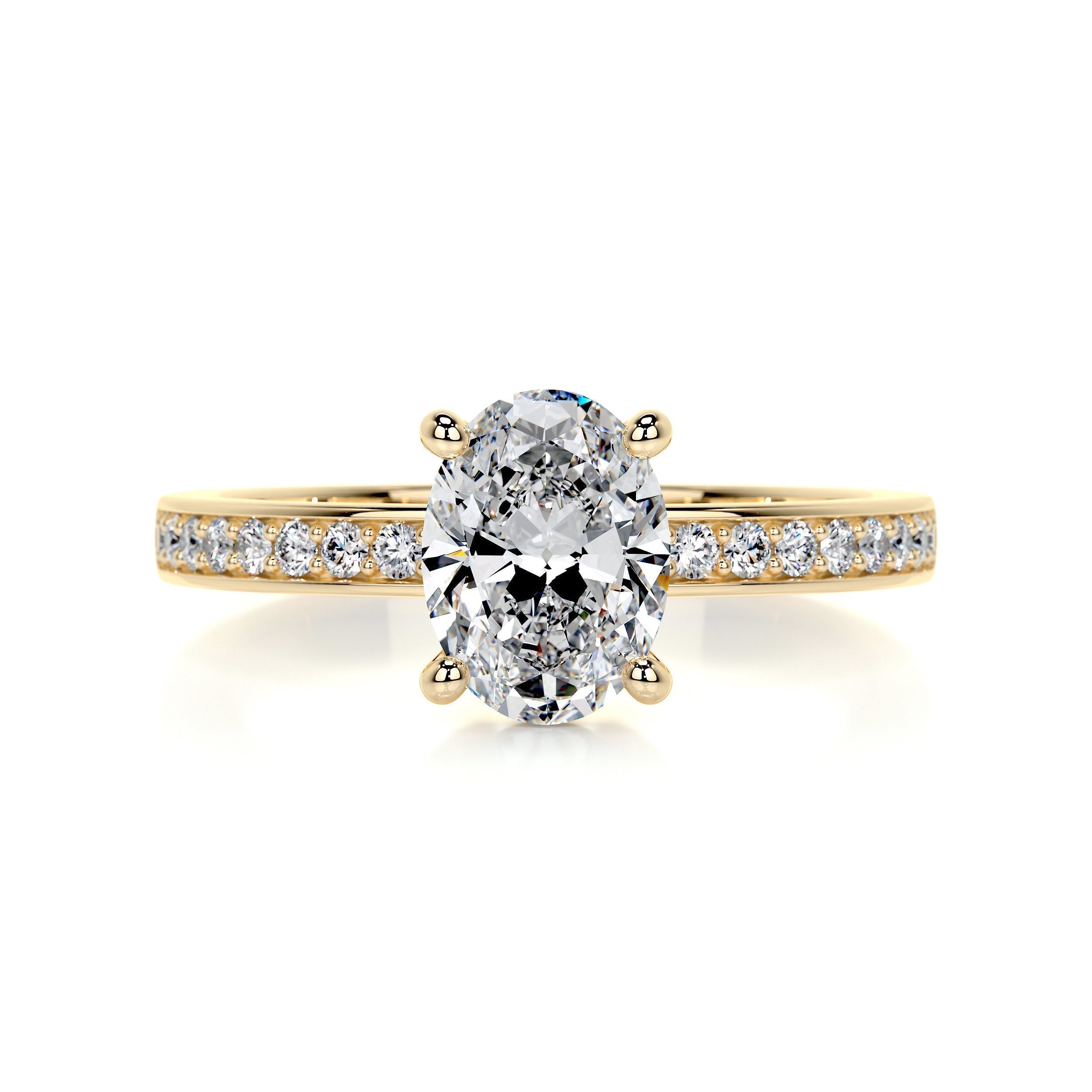 1.0 CT Oval Solitaire CVD F/SI1 Diamond Engagement Ring 7