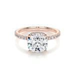 2.0 CT Cushion Hidden Halo CVD E/VS1 Diamond Engagement Ring 12