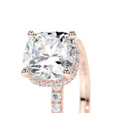 2.0 CT Cushion Hidden Halo CVD E/VS1 Diamond Engagement Ring 13