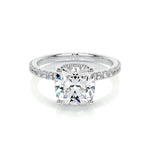 2.0 CT Cushion Hidden Halo CVD E/VS1 Diamond Engagement Ring 1