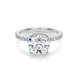 2.0 CT Cushion Hidden Halo CVD E/VS1 Diamond Engagement Ring 1