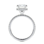 2.0 CT Cushion Hidden Halo CVD E/VS1 Diamond Engagement Ring 5