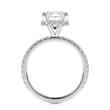 2.0 CT Cushion Hidden Halo CVD E/VS1 Diamond Engagement Ring 5