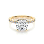 2.0 CT Cushion Hidden Halo CVD E/VS1 Diamond Engagement Ring 7