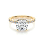 2.0 CT Cushion Hidden Halo CVD E/VS1 Diamond Engagement Ring 7