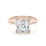 3.0 CT Princess Solitaire CVD F/VS2 Diamond Engagement Ring 12