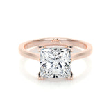3.0 CT Princess Solitaire CVD F/VS2 Diamond Engagement Ring 12