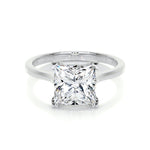 3.0 CT Princess Solitaire CVD F/VS2 Diamond Engagement Ring 1