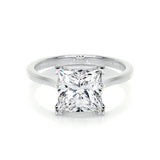 3.0 CT Princess Solitaire CVD F/VS2 Diamond Engagement Ring 1