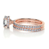 1.25 CT Round Hidden Halo CVD F/VS Diamond Bridal Ring Set 16
