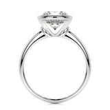3.0 CT Round Bezel CVD F/SI1 Diamond Engagement Ring 7