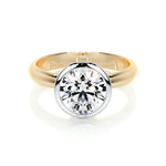 3.0 CT Round Bezel CVD F/SI1 Diamond Engagement Ring 8