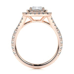 1.0 CT Cushion Double Halo CVD D/VS1 Diamond Engagement Ring 16