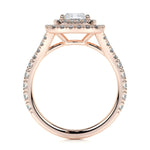 1.0 CT Cushion Double Halo CVD D/VS1 Diamond Engagement Ring 16