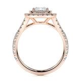 1.0 CT Cushion Double Halo CVD D/VS1 Diamond Engagement Ring 16