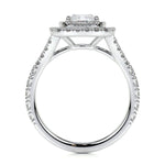 1.0 CT Cushion Double Halo CVD D/VS1 Diamond Engagement Ring 7