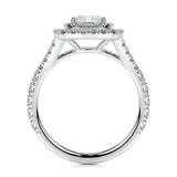 1.0 CT Cushion Double Halo CVD D/VS1 Diamond Engagement Ring 7