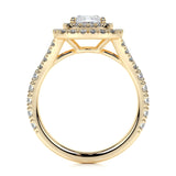 1.0 CT Cushion Double Halo CVD D/VS1 Diamond Engagement Ring 13