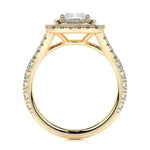 1.0 CT Cushion Double Halo CVD D/VS1 Diamond Engagement Ring 13